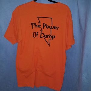 Bright Orange The Power of Camp Mens Tshirt L